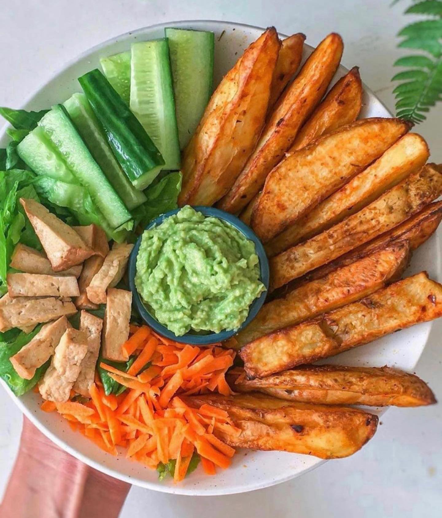 Cajun Spiced Potato Wedges and Avocado Dip