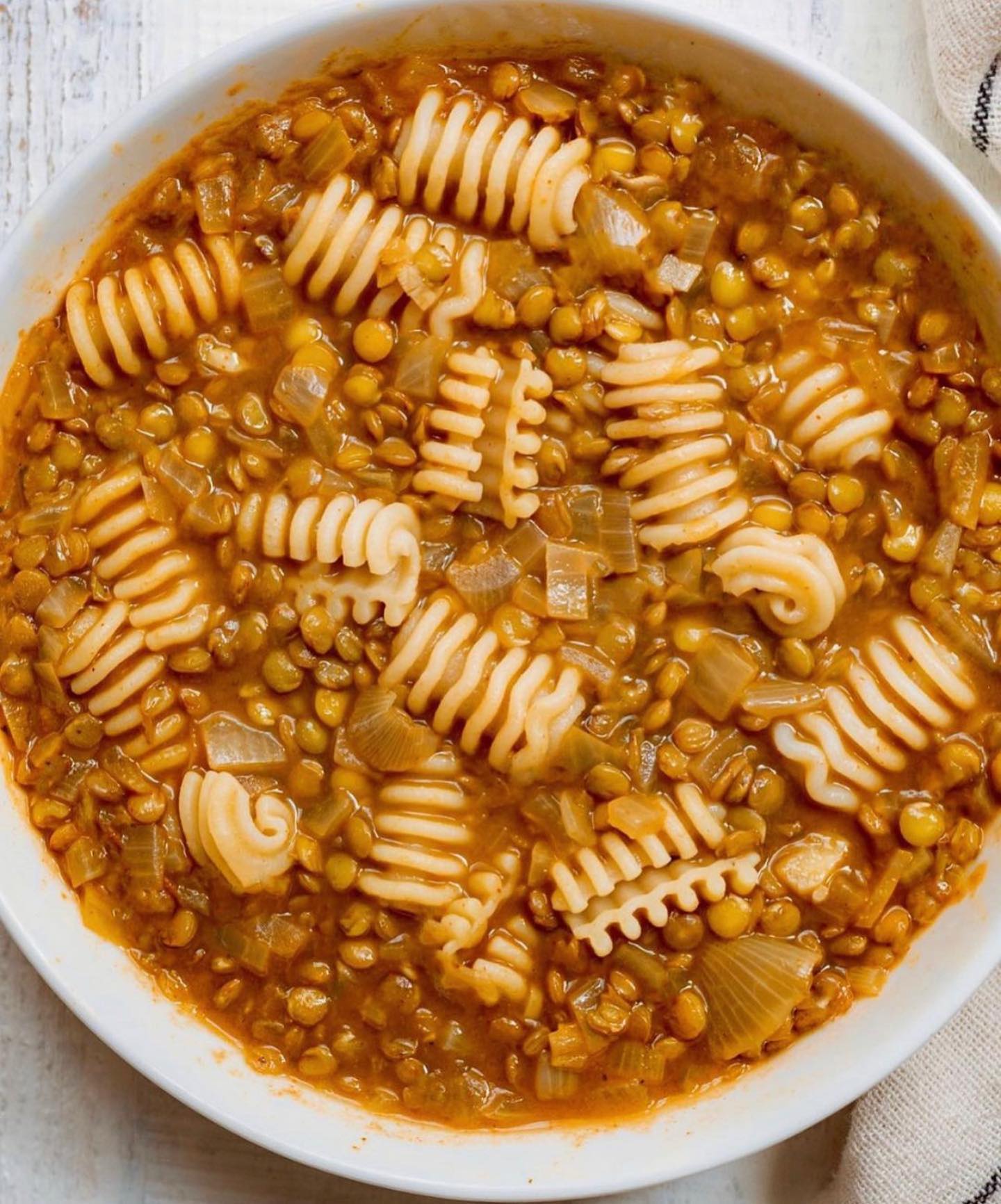 Smoky Lentil Pasta Soup