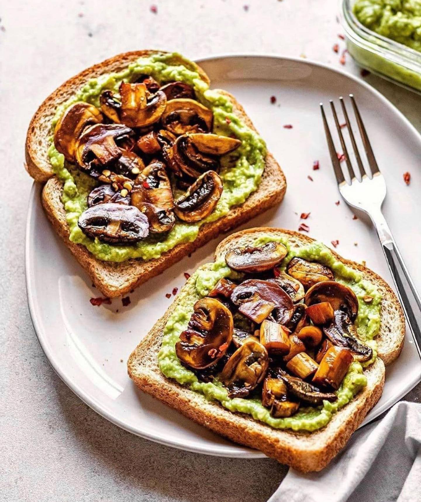 Avocado and Mushroom Toast