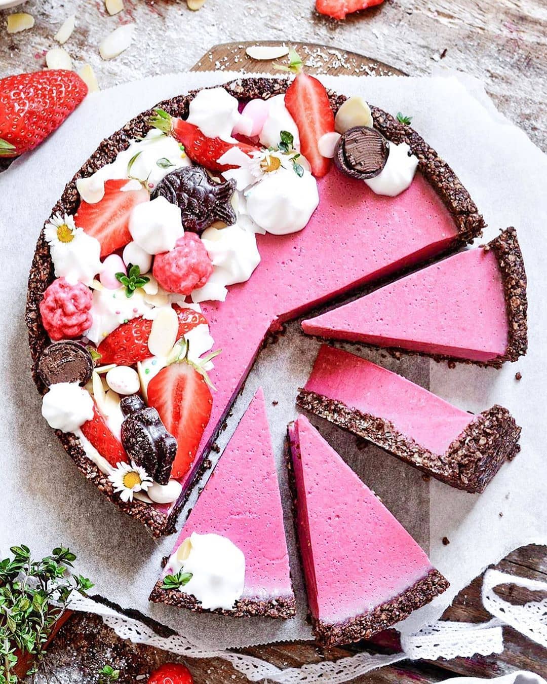 Vegan Gluten Free Mixed Berries Pie and Lemon Thyme