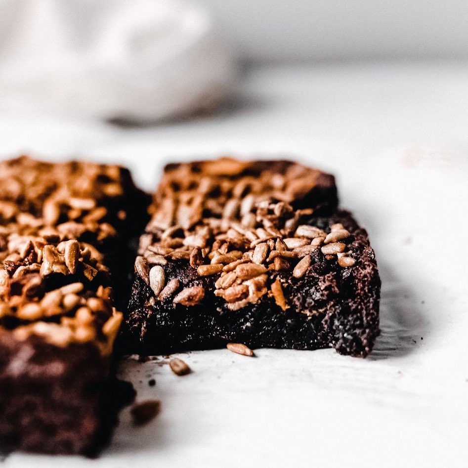 Salted Olive Oil Sunbutter Brownies