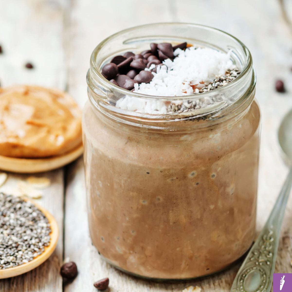 Vegan Peanut Butter Chocolate Overnight Oats