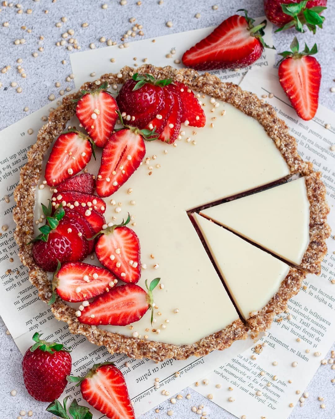 Vegan Chocolate Strawberry Lemonade Tart