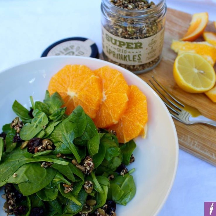 Spinach and Orange Super Seed Salad