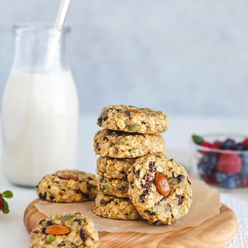 Gluten-Free Vegan Oatmeal Breakfast Cookies