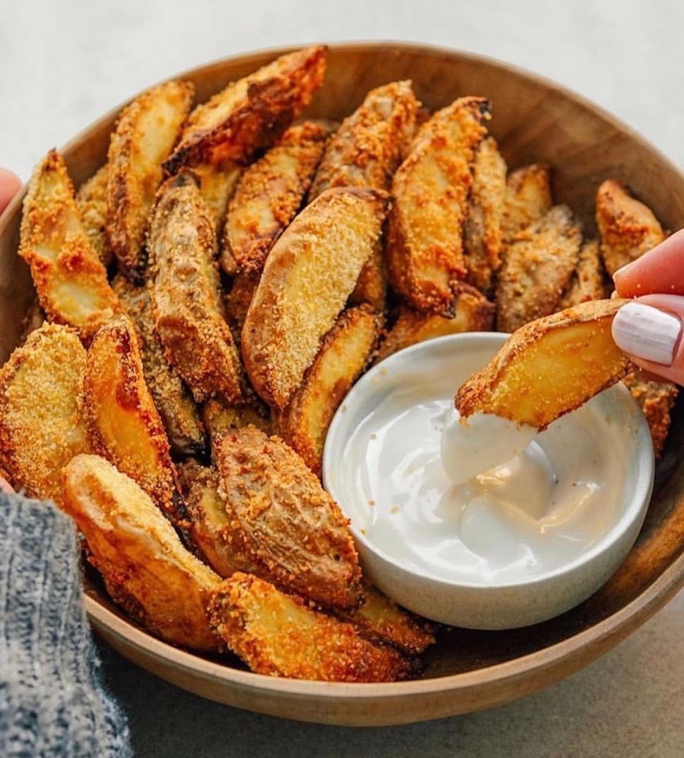 Crunchy Oil-Free Potato Wedges