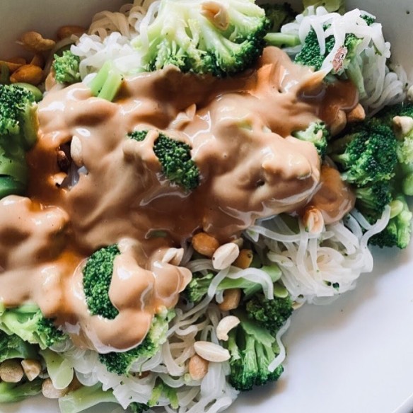 Peanut Sauce Vegetable Noodle Stir-Fry