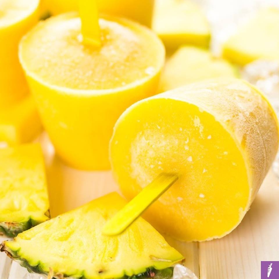 Pineapple Spice Popsicles with Mint and Lime