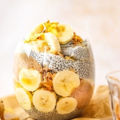 Salted Caramel Banana Chia Puddings