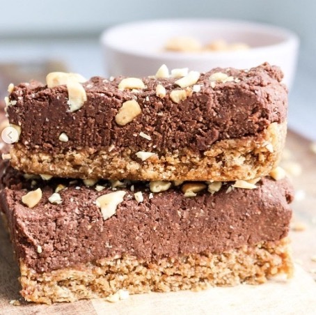 Fudgy Chocolate Peanut Protein Slice