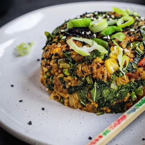 Vegan Fried Rice with Tofu Egg