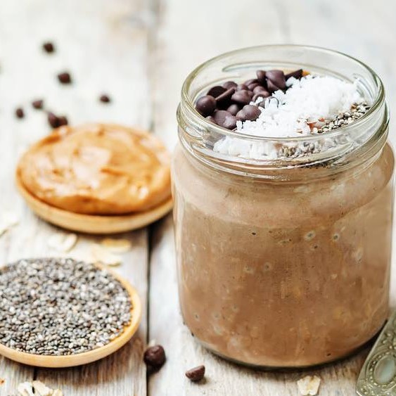 Vegan Chocolate Nut Butter Overnight Oats