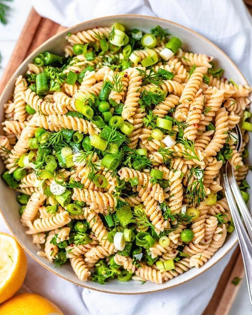 Herby Lemon Pasta Salad with Chickpea Pasta