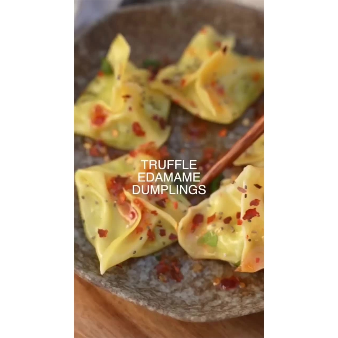 Vegan Truffle Edamame Dumplings