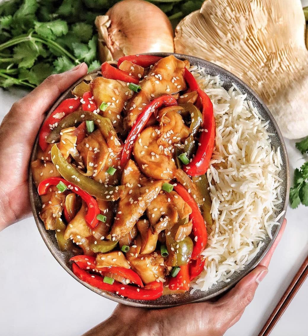 Chinese Sesame Mushroom Stir-Fry