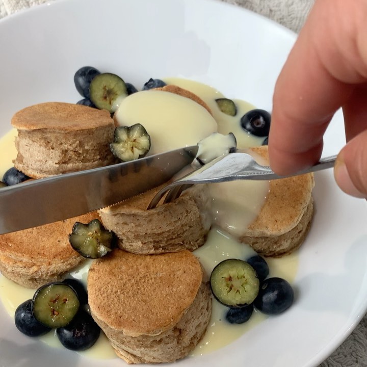 Vegan Japanese-Inspired Soufflé Protein Pancakes