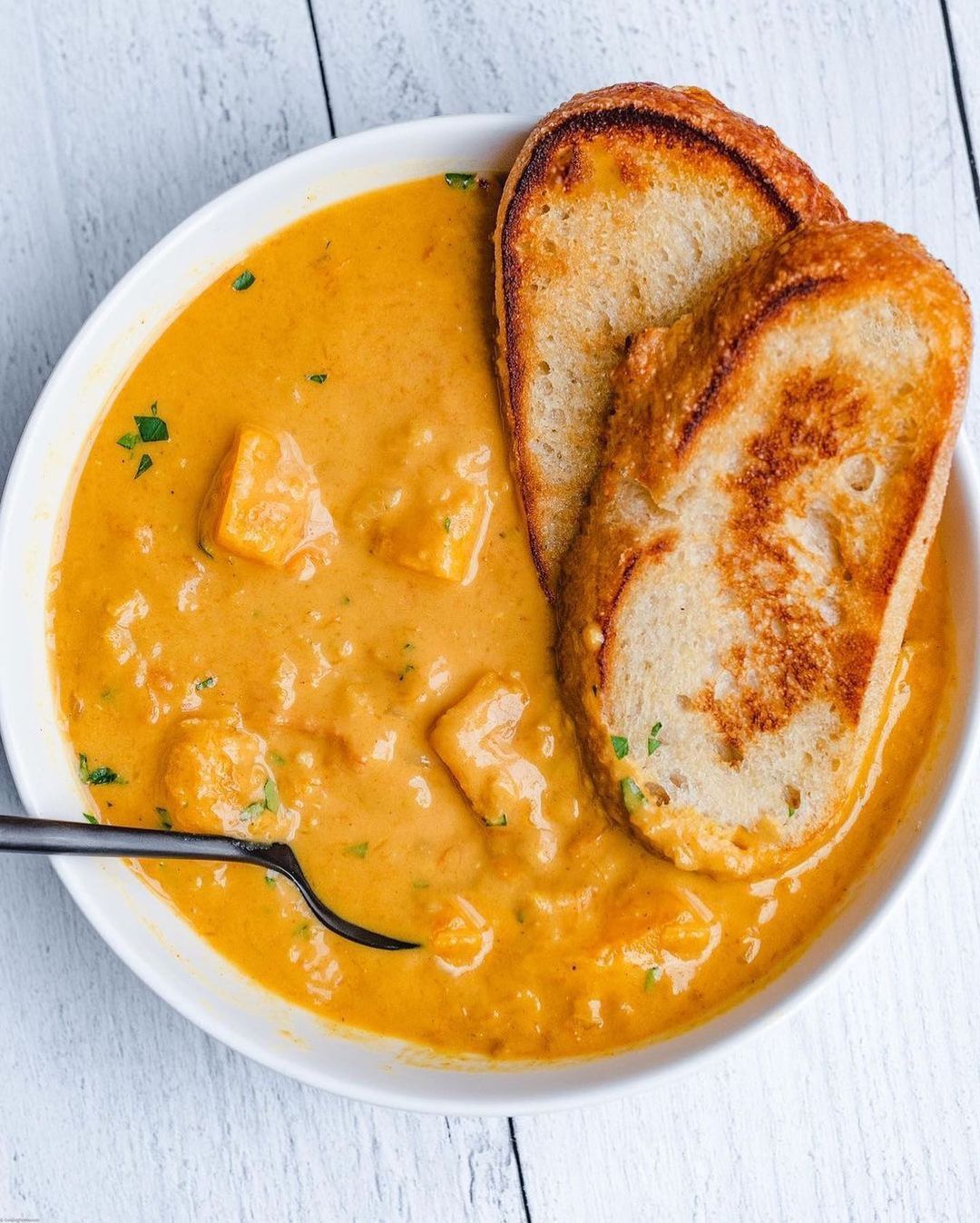 Curried Butternut Squash Red Lentil Soup