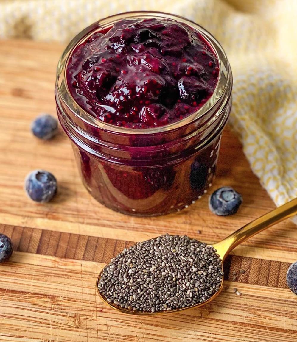 Homemade Sugar-Free Blueberry Chia Jam