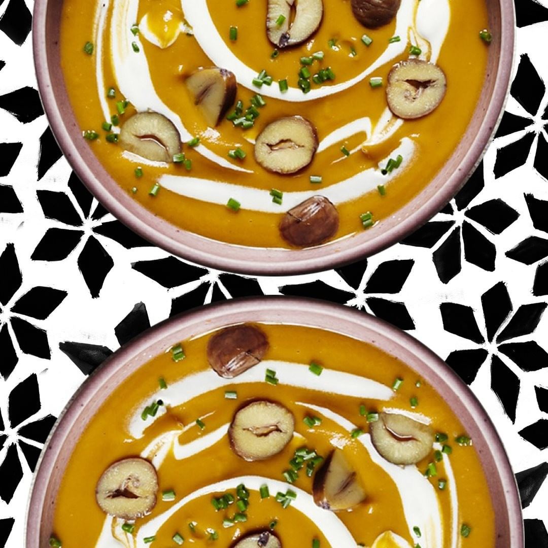 Roast Butternut Squash and Chestnut Soup