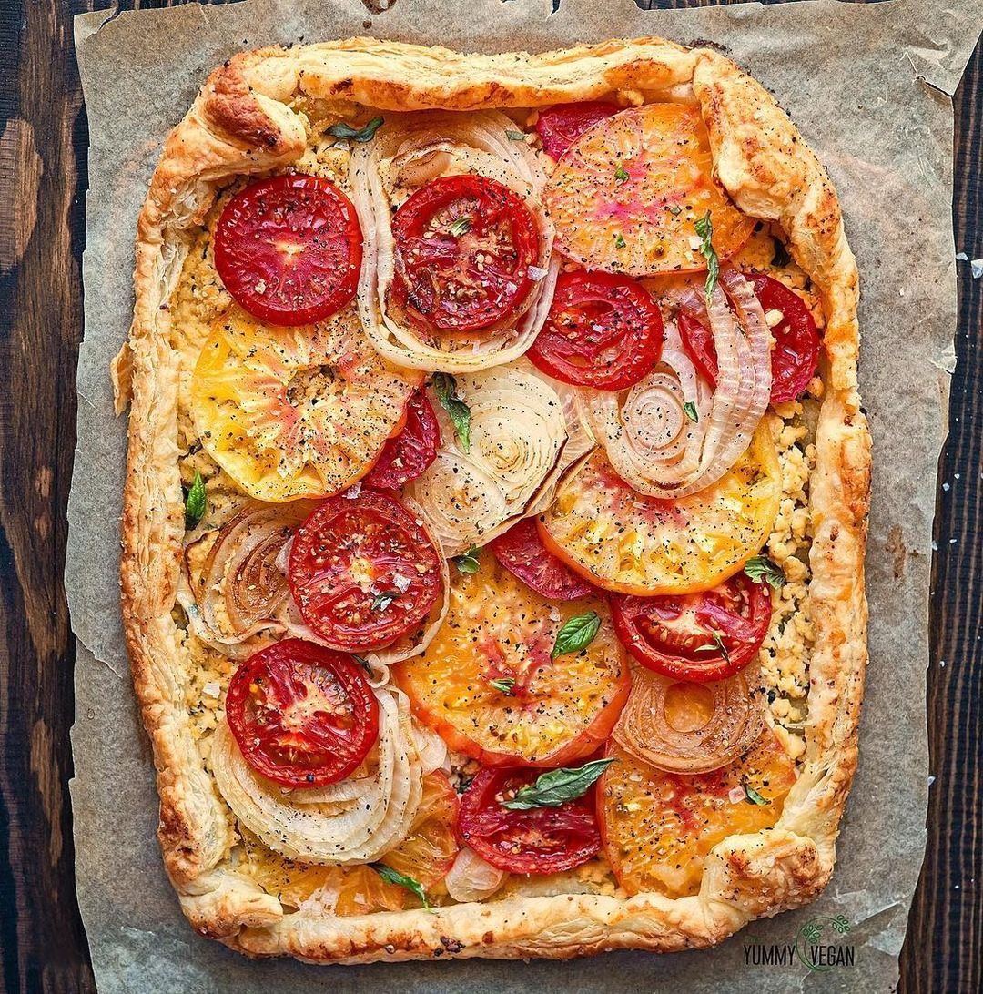 Vegan Tomato Onion Tart