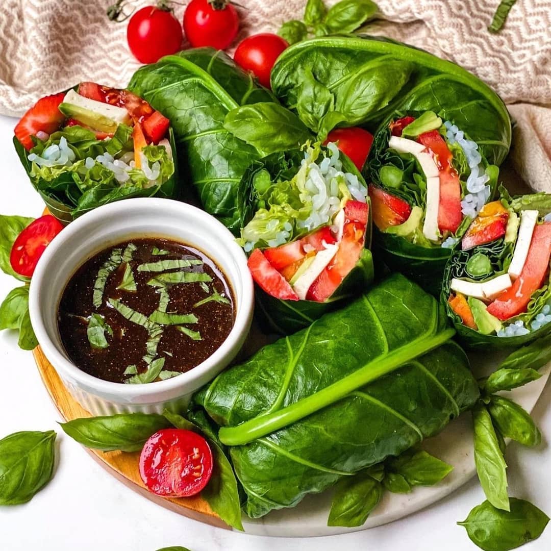 Vegan Summer Caprese Wraps