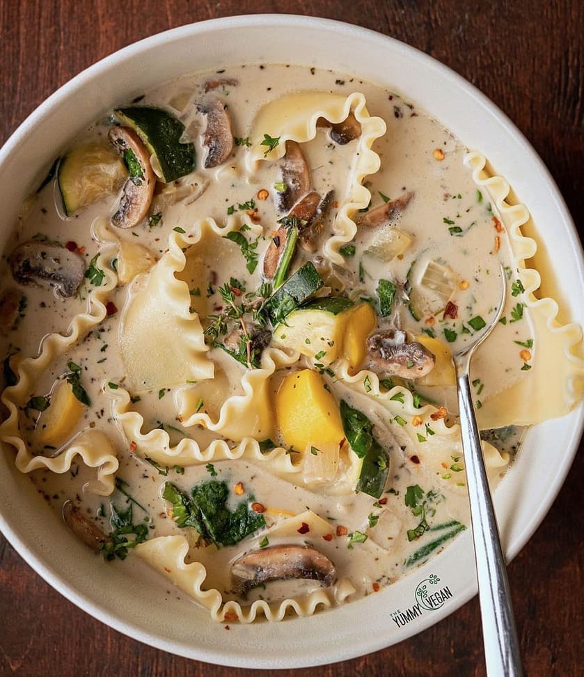 Creamy Vegetable Lasagna Soup