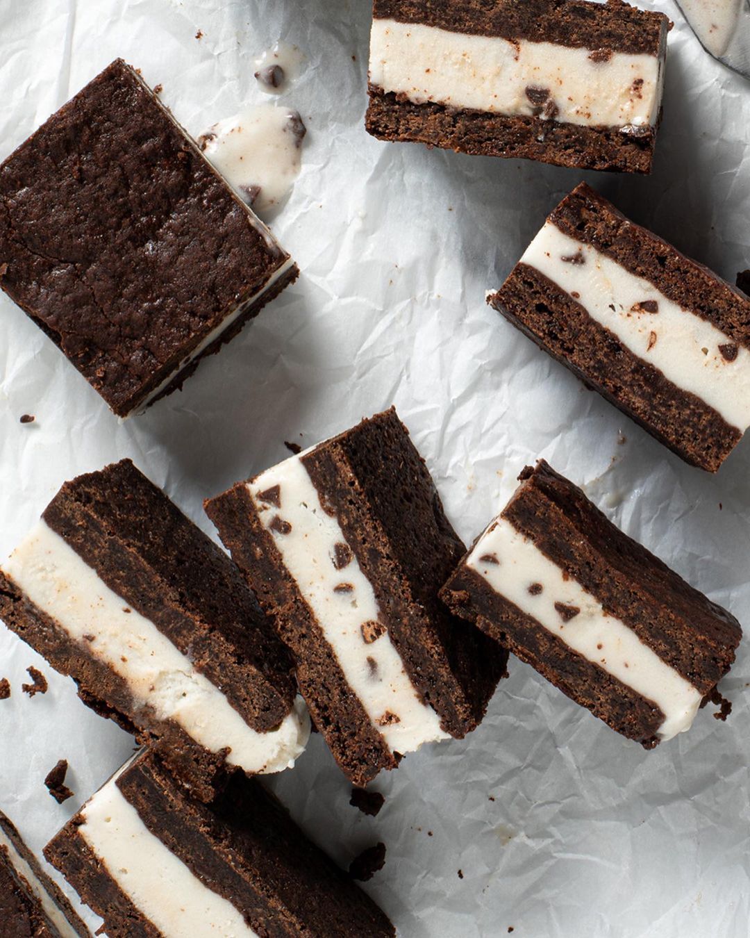 Vegan Old Fashioned Mint Chip Ice Cream Sandwiches