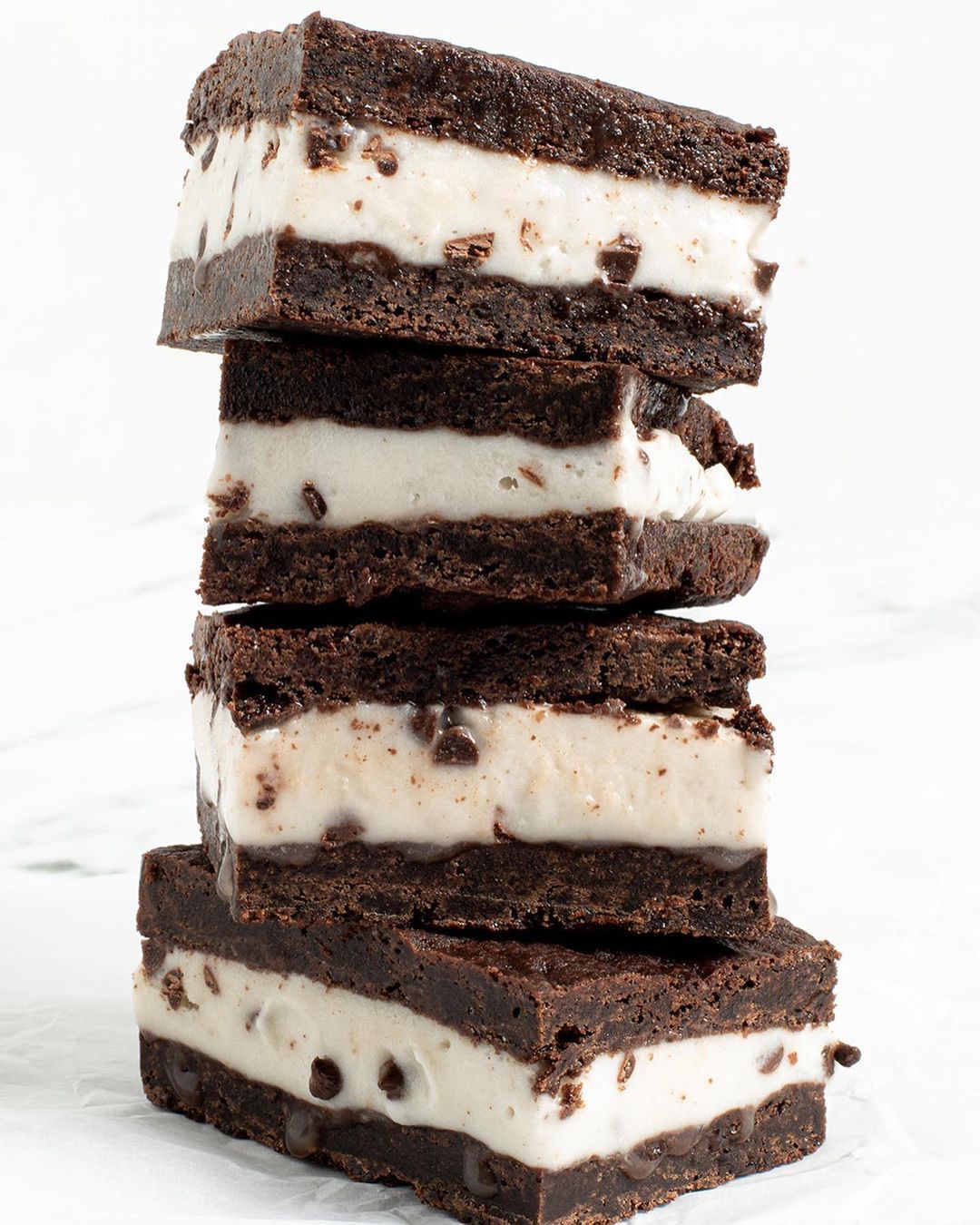 Vegan Old Fashioned Mint Chip Ice Cream Sandwiches