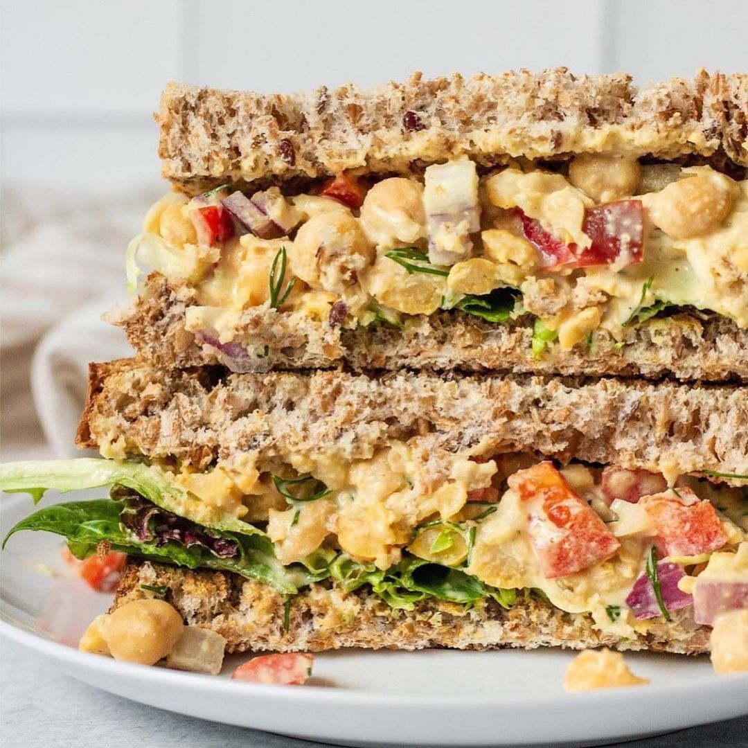Chickpea Ranch Salad Sandwich