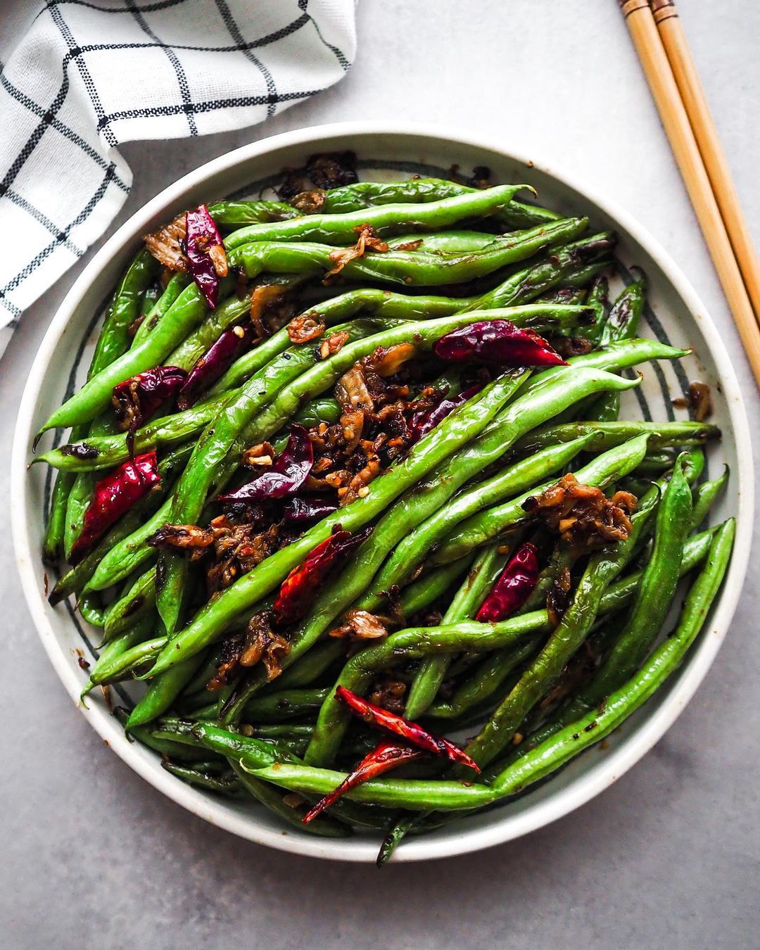 Chinese Garlic Green Bean Stir-Fry