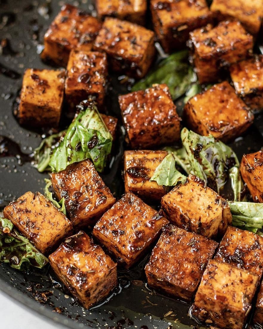 Pan-Fried Balsamic Tofu