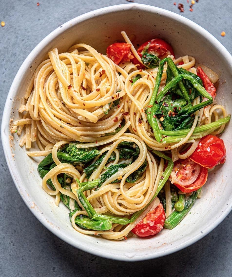 White Bean Hummus Pasta