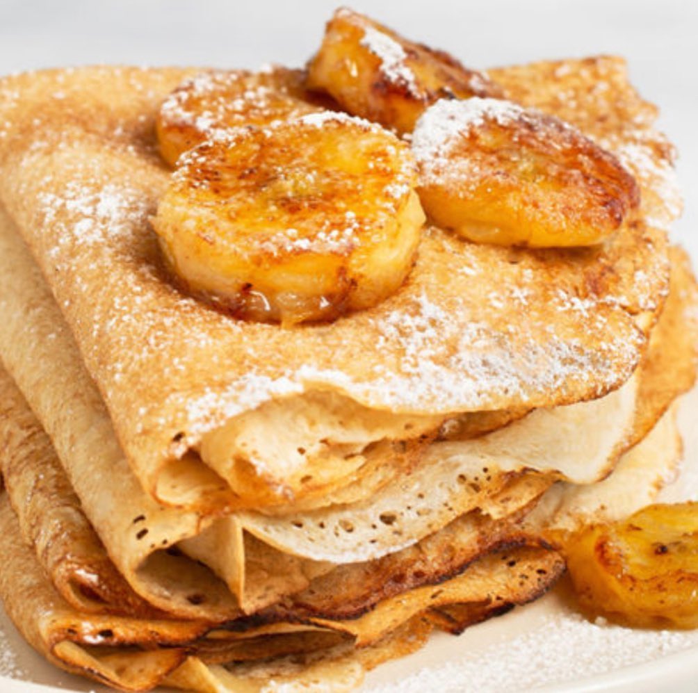 Vegan Crêpes with Caramelized Bananas