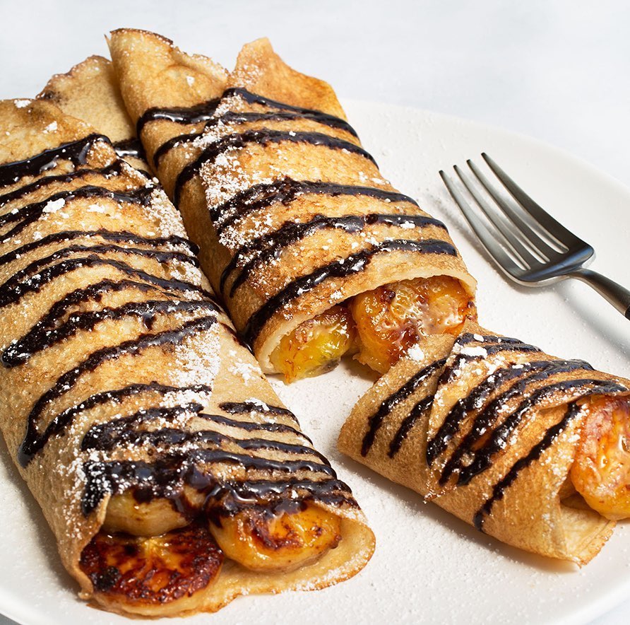 Vegan Crêpes with Caramelized Bananas