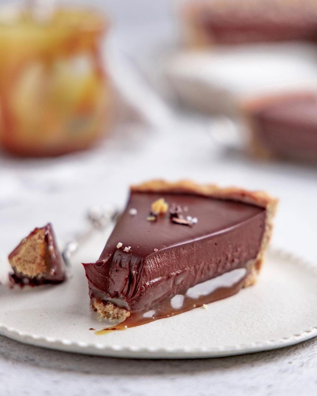 Vegan & Gluten-Free Chocolate Tart with Dulce De Leche