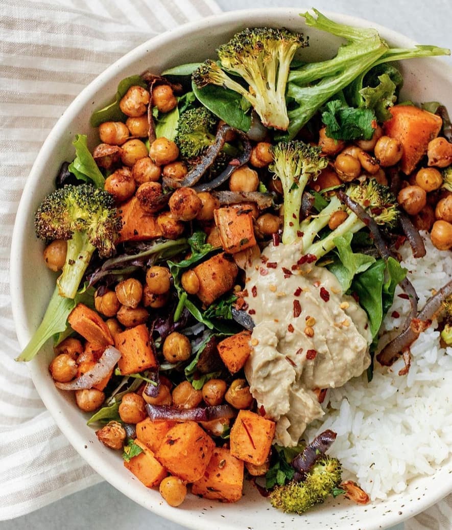 Sweet Potato Chickpea Sheet Pan