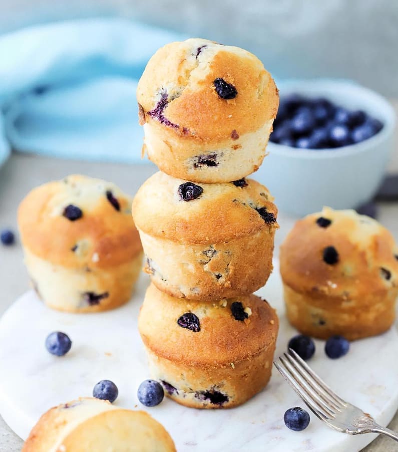 Vegan Blueberry Vanilla Muffins