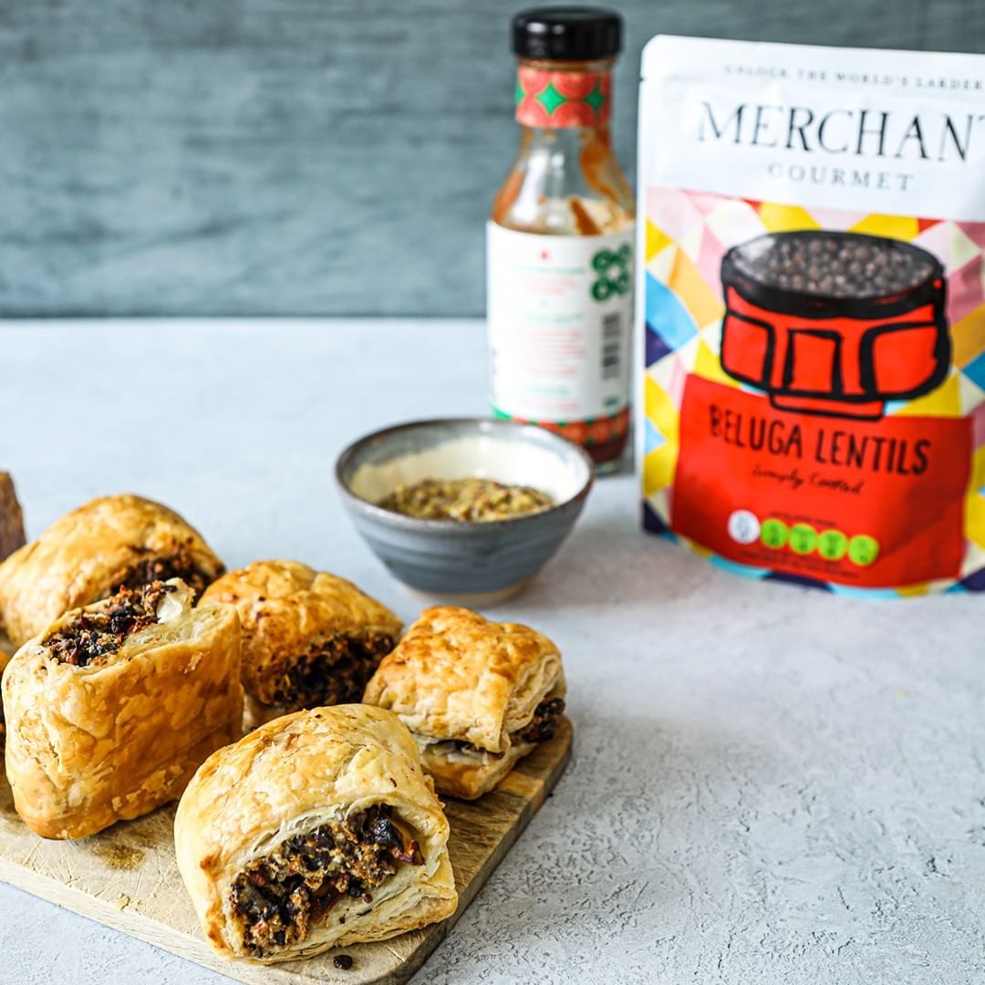 Vegan Mushroom Lentil Sausage Rolls