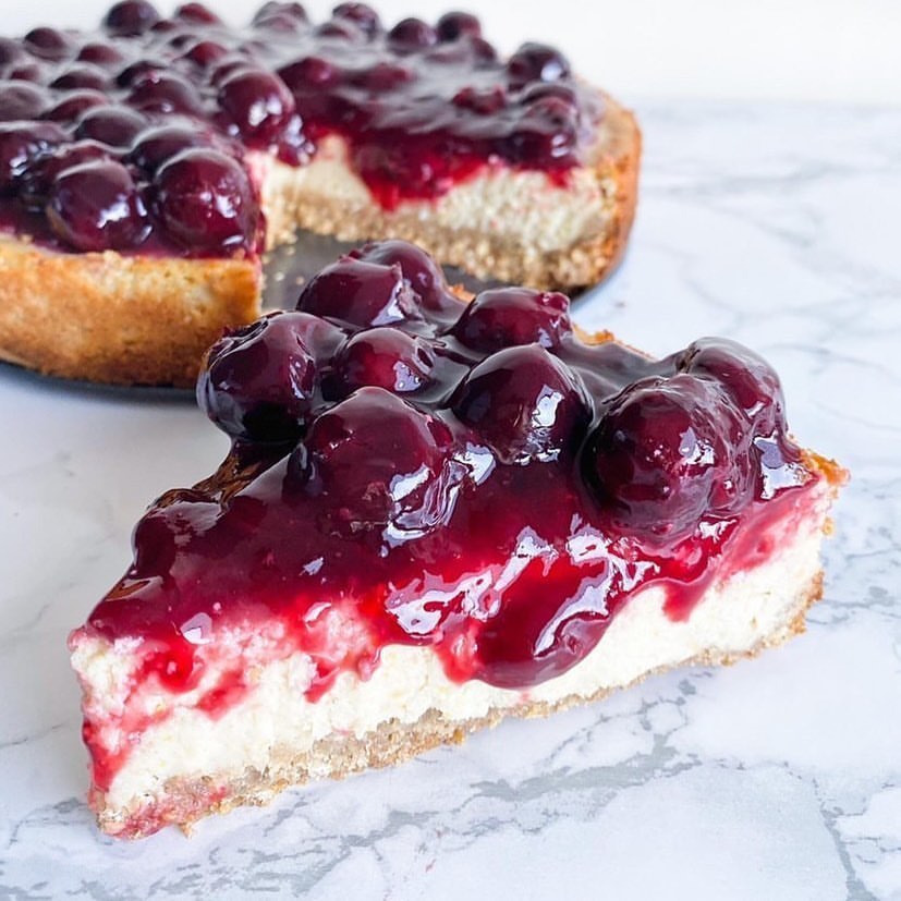 Homemade Vegan Cherry Cheesecake