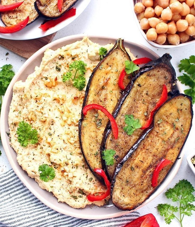 Vegan Middle Eastern Eggplant and Hummus