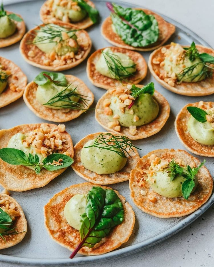 Pancakes with Herb Cream Cheese