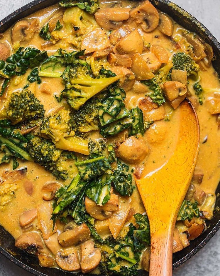 Vegan Broccoli Cheese Soup with Kale