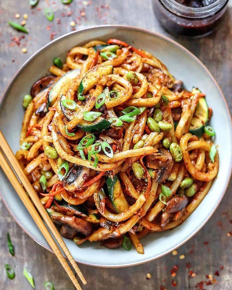 Spicy Udon Noodle Stir Fry