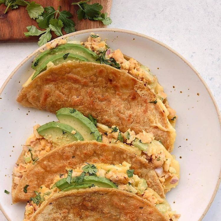 Vegan Chickpea Tuna Quesadilla