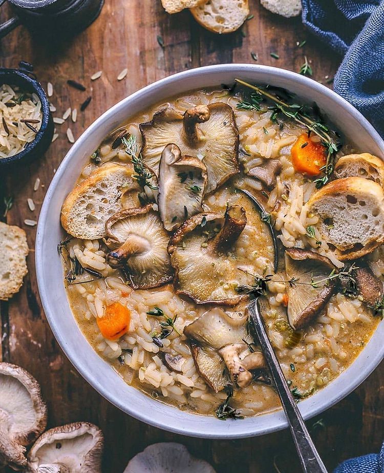 Mushroom Soup with Wild Rice