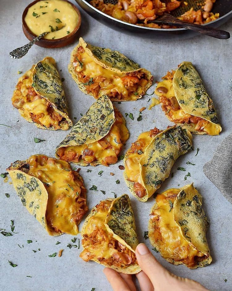 Oven Baked Spinach Tacos