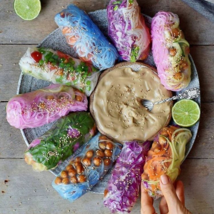 Rainbow Superfood Rice Paper Rolls