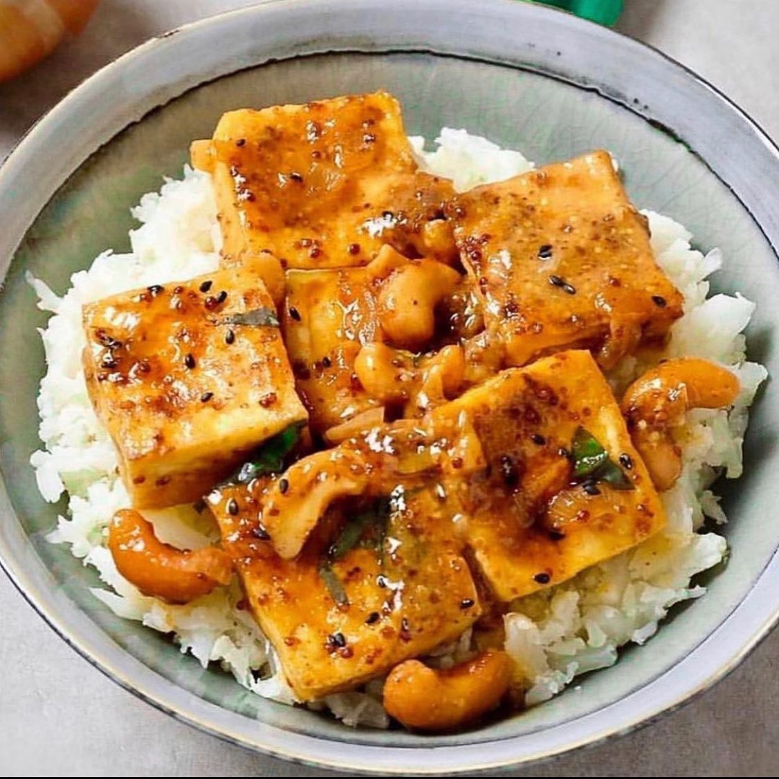Vegan Spicy Mustard Tofu
