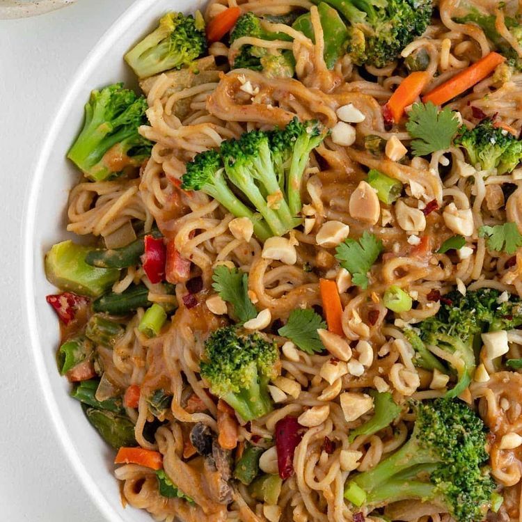 Vegan Peanut Noodles Dish