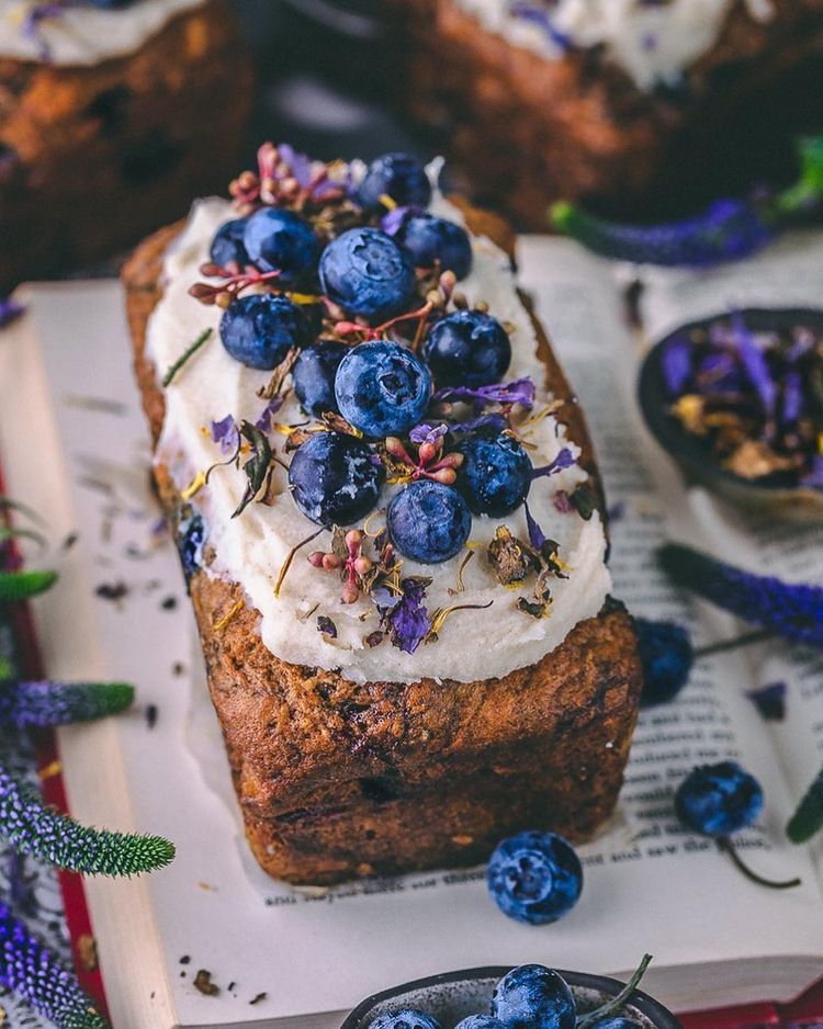 Vegan Banana Blueberry Bread